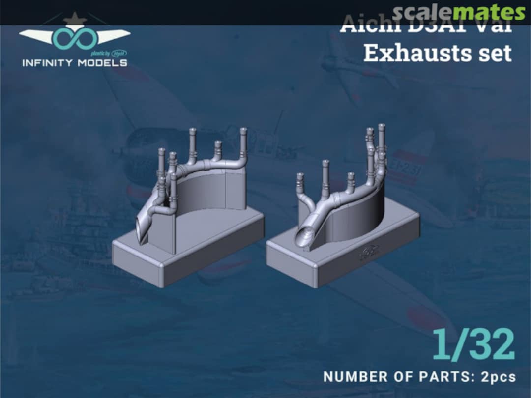 Boxart Aichi D3A1 Val Exhaust Set INF 3206 3+ Infinity Models