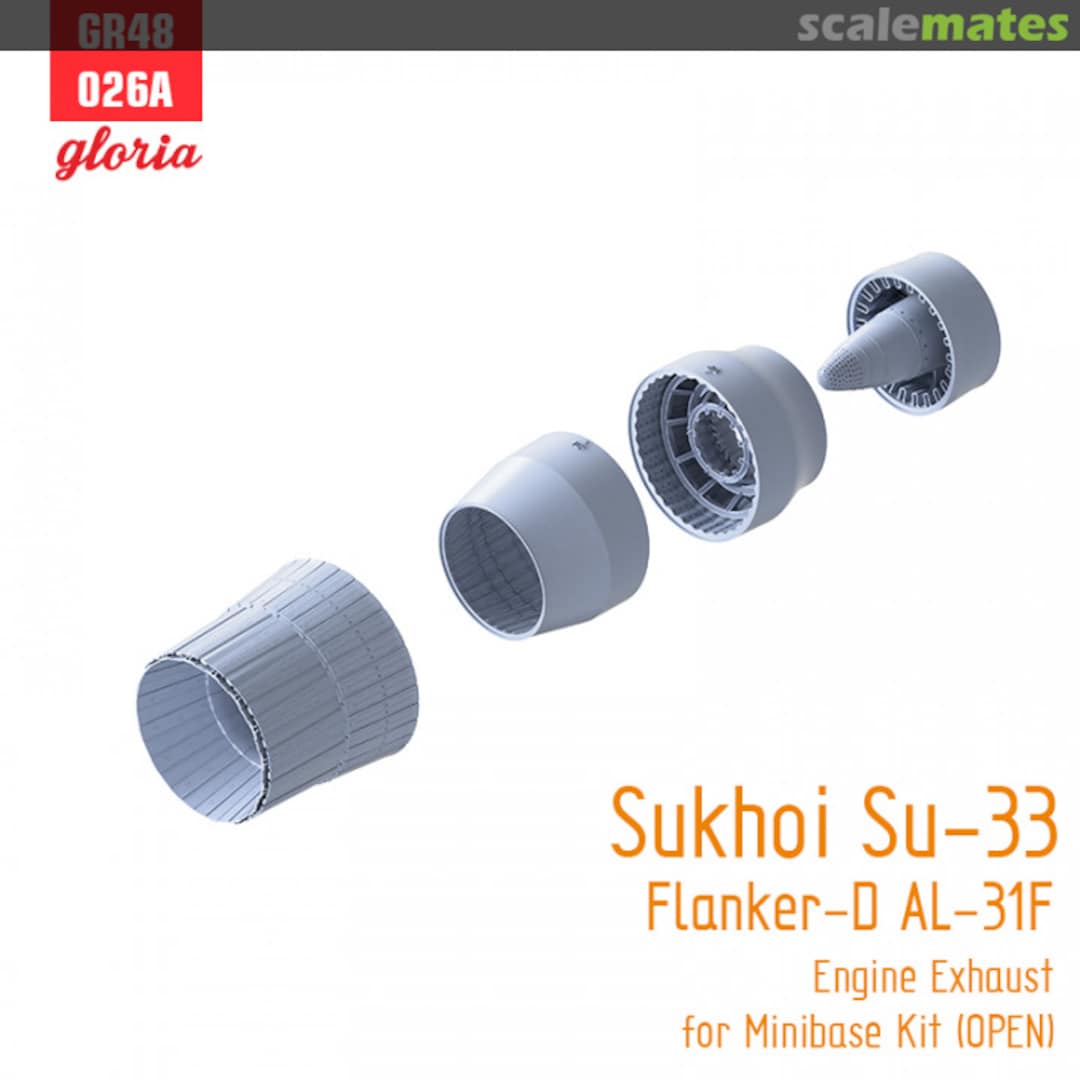 Boxart Su-33 Flanker-D AL-31F Engine Exhaust (open) GR48026A Gloria Model Boxart Su-33 Flanker-D AL-31F Engine Exhaust (open) GR48026A Gloria Model
