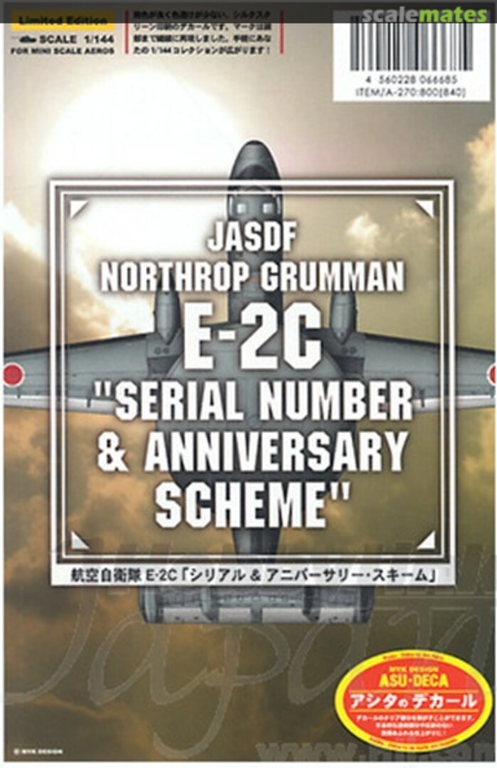 Boxart JASDF Northrop Grumman E-2C Serial Number & Anniversary Scheme 0668 MYK Design Boxart JASDF Northrop Grumman E-2C Serial Number & Anniversary Scheme 0668 MYK Design