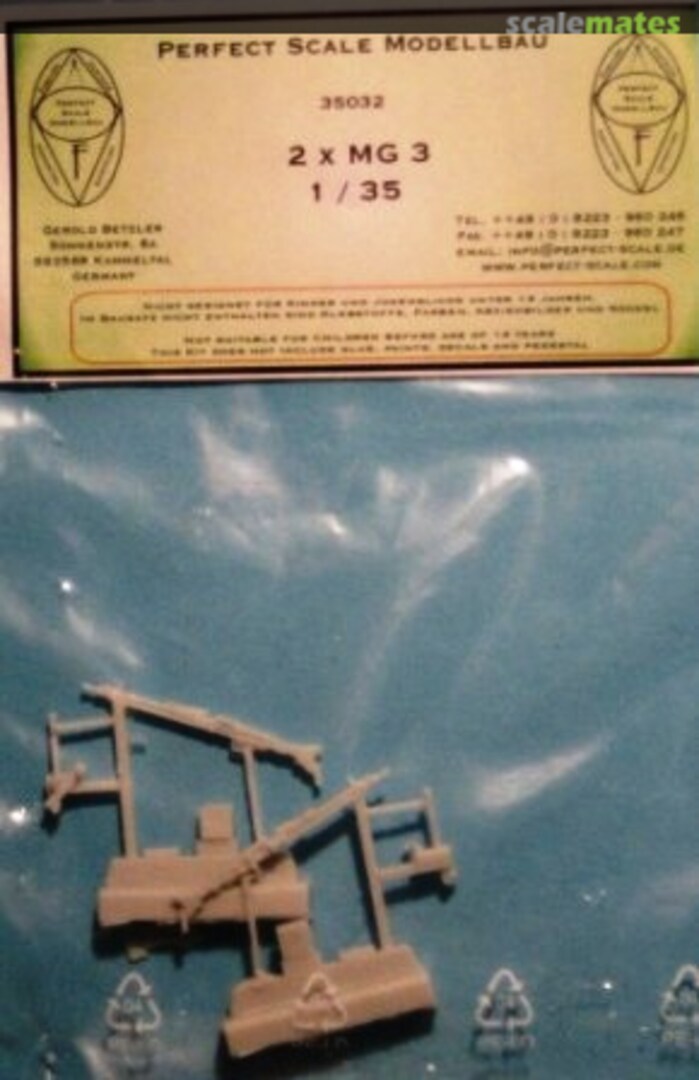 Boxart MG 3 Modern German Army Machine Gun 35032 Perfect Scale Modellbau Boxart MG 3 Modern German Army Machine Gun 35032 Perfect Scale Modellbau