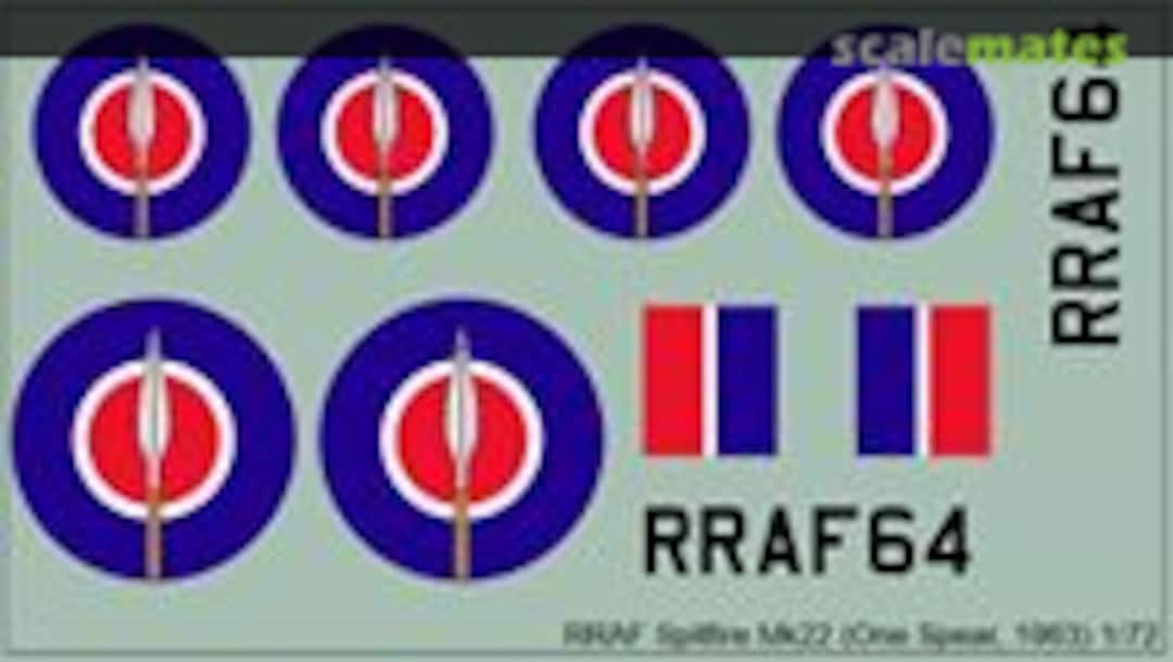 Boxart RRAF Spitfire Mk22/24 (One Spear 1963) MAV-RZ7224 MAV Decals Boxart RRAF Spitfire Mk22/24 (One Spear 1963) MAV-RZ7224 MAV Decals