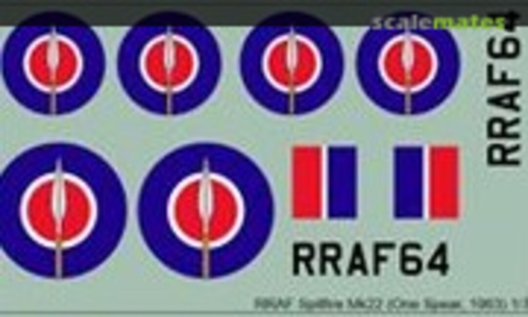 1:72 RRAF Spitfire Mk22/24 (One Spear 1963) (MAV Decals MAV-RZ7224) MAV-RZ7224