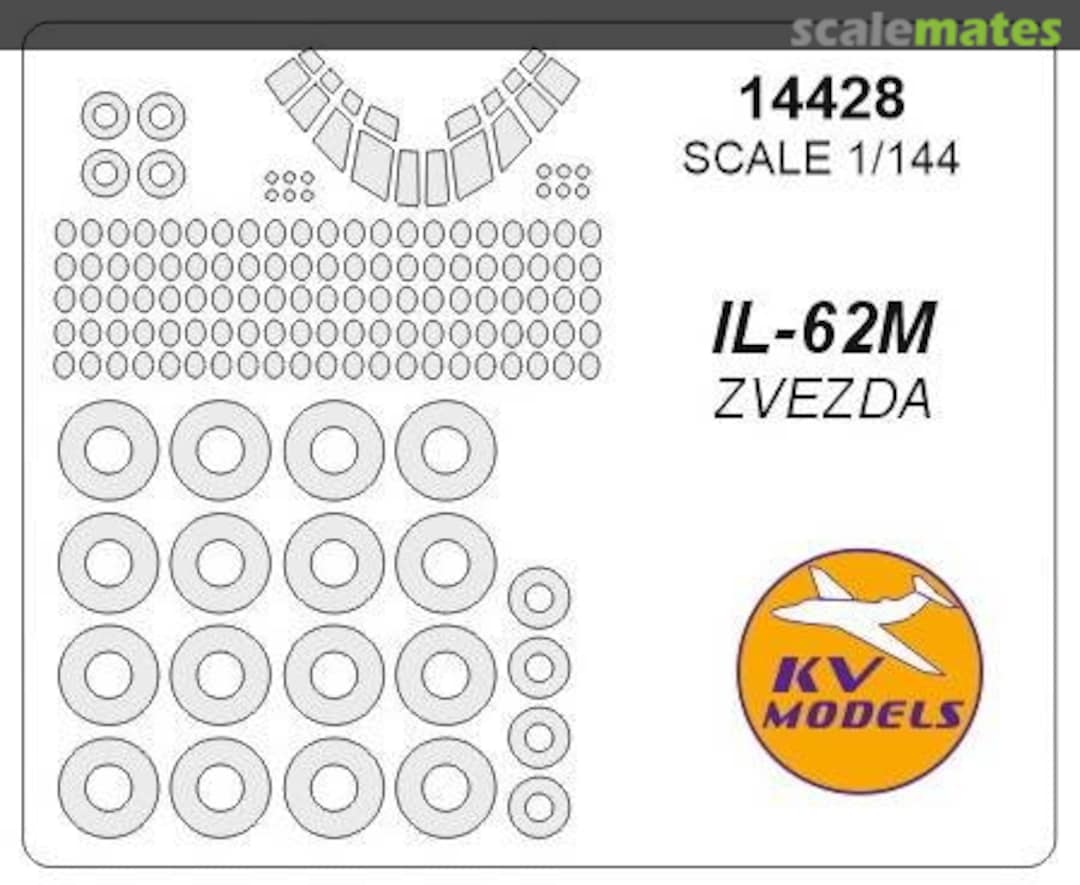 Boxart Painting Masks for Canopy Cockpit, Disks and Wheels Model IL-62M 14428 KV Models Boxart Painting Masks for Canopy Cockpit, Disks and Wheels Model IL-62M 14428 KV Models