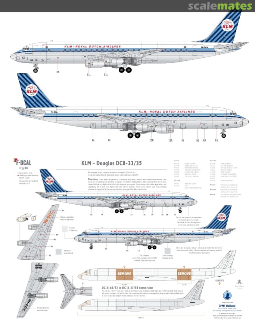 Boxart KLM - Douglas DC-8-33/53 FDS14063 F-DCAL Boxart KLM - Douglas DC-8-33/53 FDS14063 F-DCAL