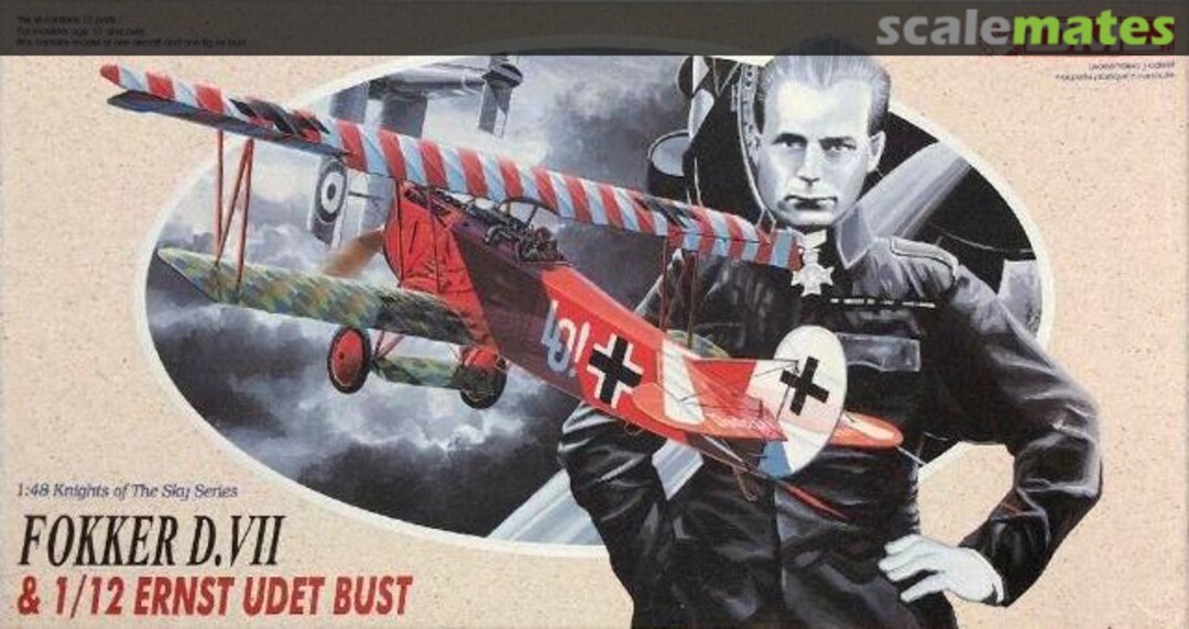 Boxart Fokker D.VII & 1/12 Ernst Udet bust 5908 DML Boxart Fokker D.VII & 1/12 Ernst Udet bust 5908 DML