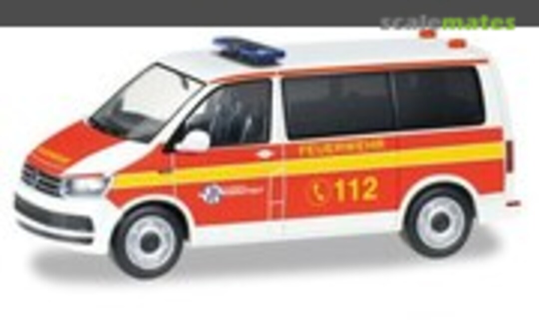1:87 VW T6 Bus fire brigade crew transport &quot;Freiwillige Feuerwehr Norderstedt&quot; (Herpa 094474)