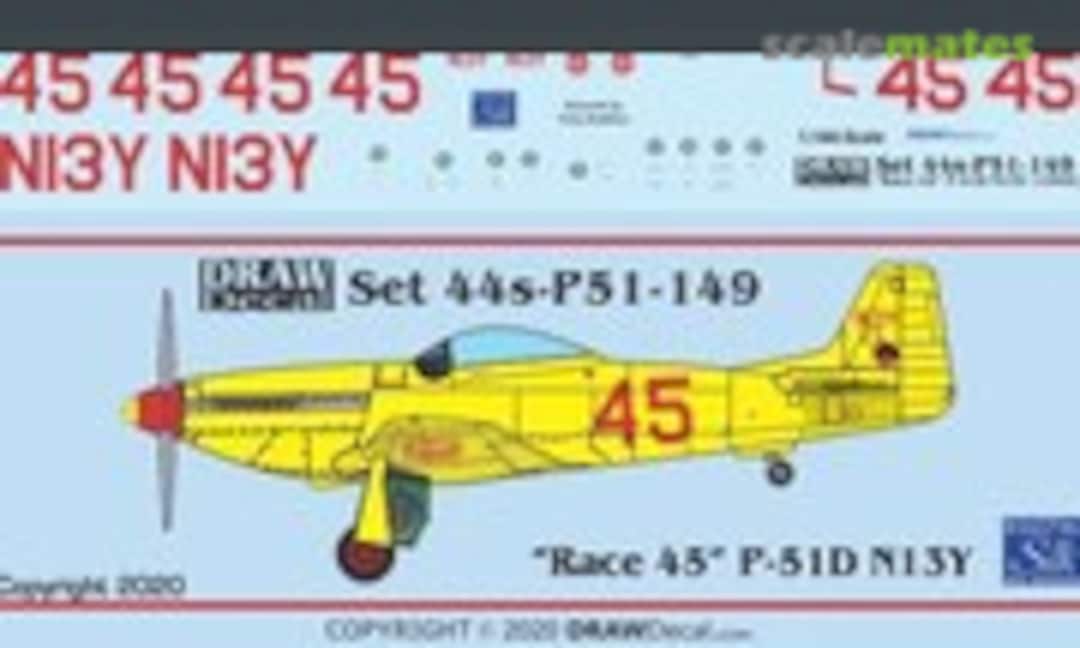 1:144 “Race 45” P-51D N13Y (Draw Decal 44-P51-149) 44-P51-149