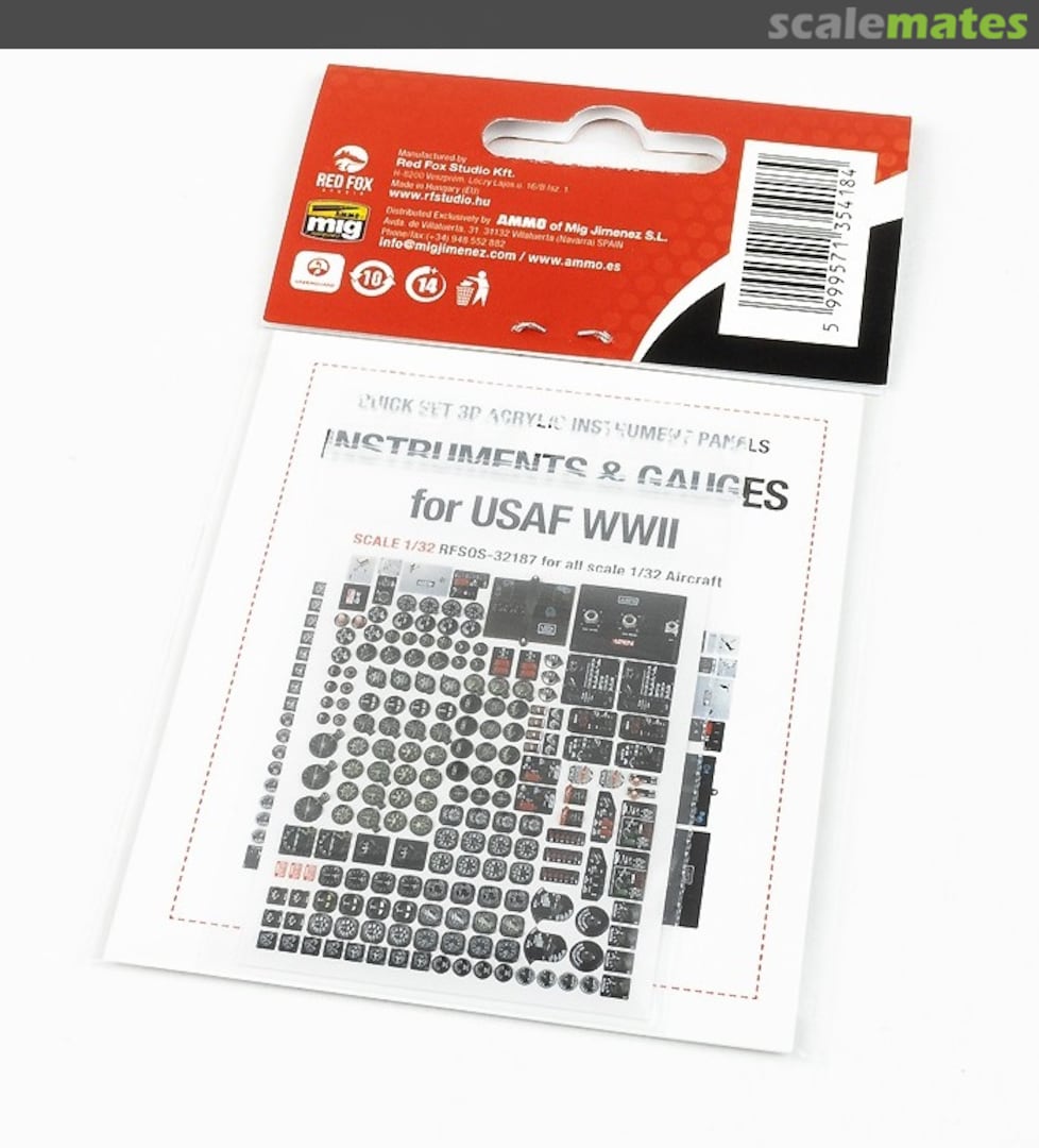 Boxart Instruments & Gauges set for USAF WWII for all Aircraft RFSQS-32187 Red Fox Studio Boxart Instruments & Gauges set for USAF WWII for all Aircraft RFSQS-32187 Red Fox Studio