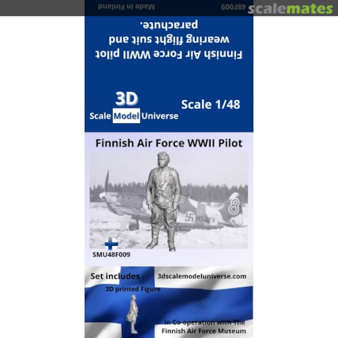 Boxart Finnish Air Force WWII Pilot SMU48F009 3D Scale Model Universe Boxart Finnish Air Force WWII Pilot SMU48F009 3D Scale Model Universe