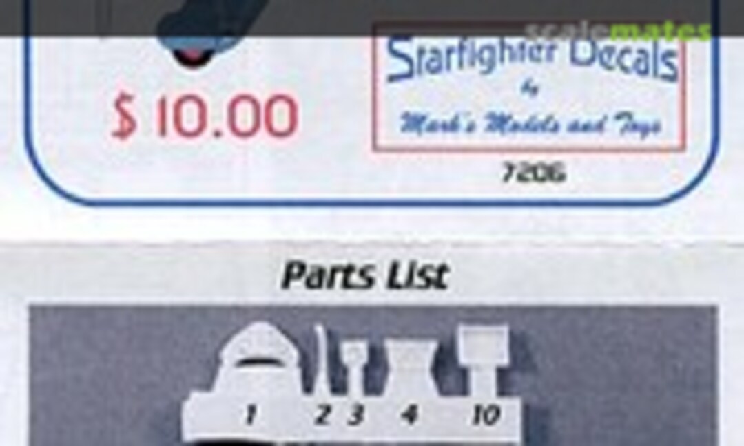 1:72 P-26 Cockpit set (Starfighter Decals 7206) 7206