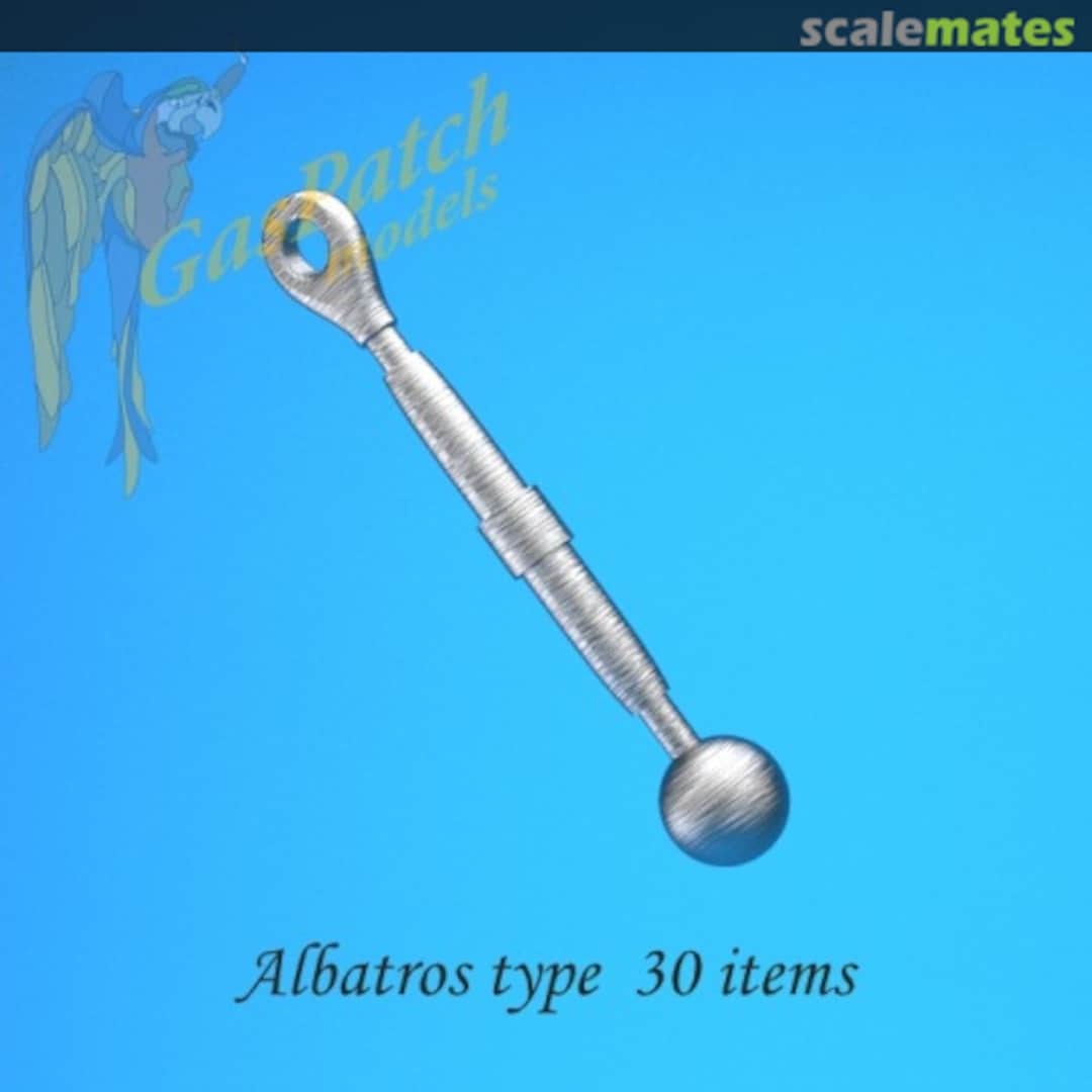 Boxart Metal Turnbuckles Albatros Type (30 items) 13-32011 GasPatch Models Boxart Metal Turnbuckles Albatros Type (30 items) 13-32011 GasPatch Models
