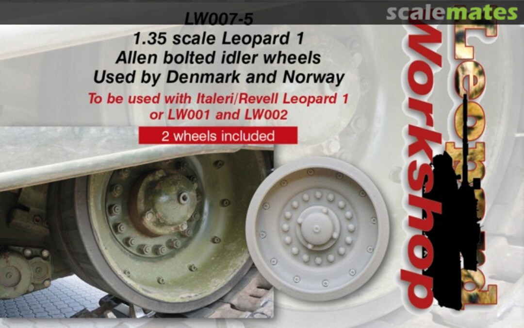 Boxart Leopard 1 Allen Bolted Idler Wheels LW007-5 Leopard Workshop Boxart Leopard 1 Allen Bolted Idler Wheels LW007-5 Leopard Workshop