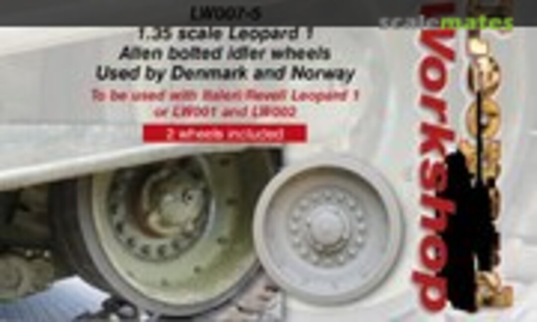 1:35 Leopard 1 Allen Bolted Idler Wheels (Leopard Workshop LW007-5) LW007-5