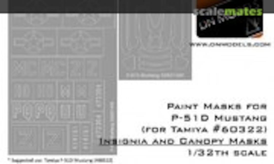 1:32 Paint Masks P-51D Mustang Insignia & Canopy 1/32 (DN Models 32/827-008) 32/827-008