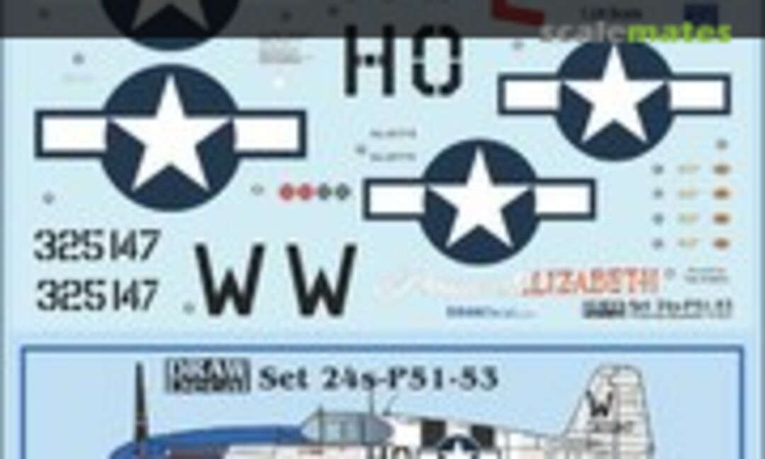 1:24 P-51C "Princess Elizabeth" (Draw Decal 24-P51-53) 24-P51-53