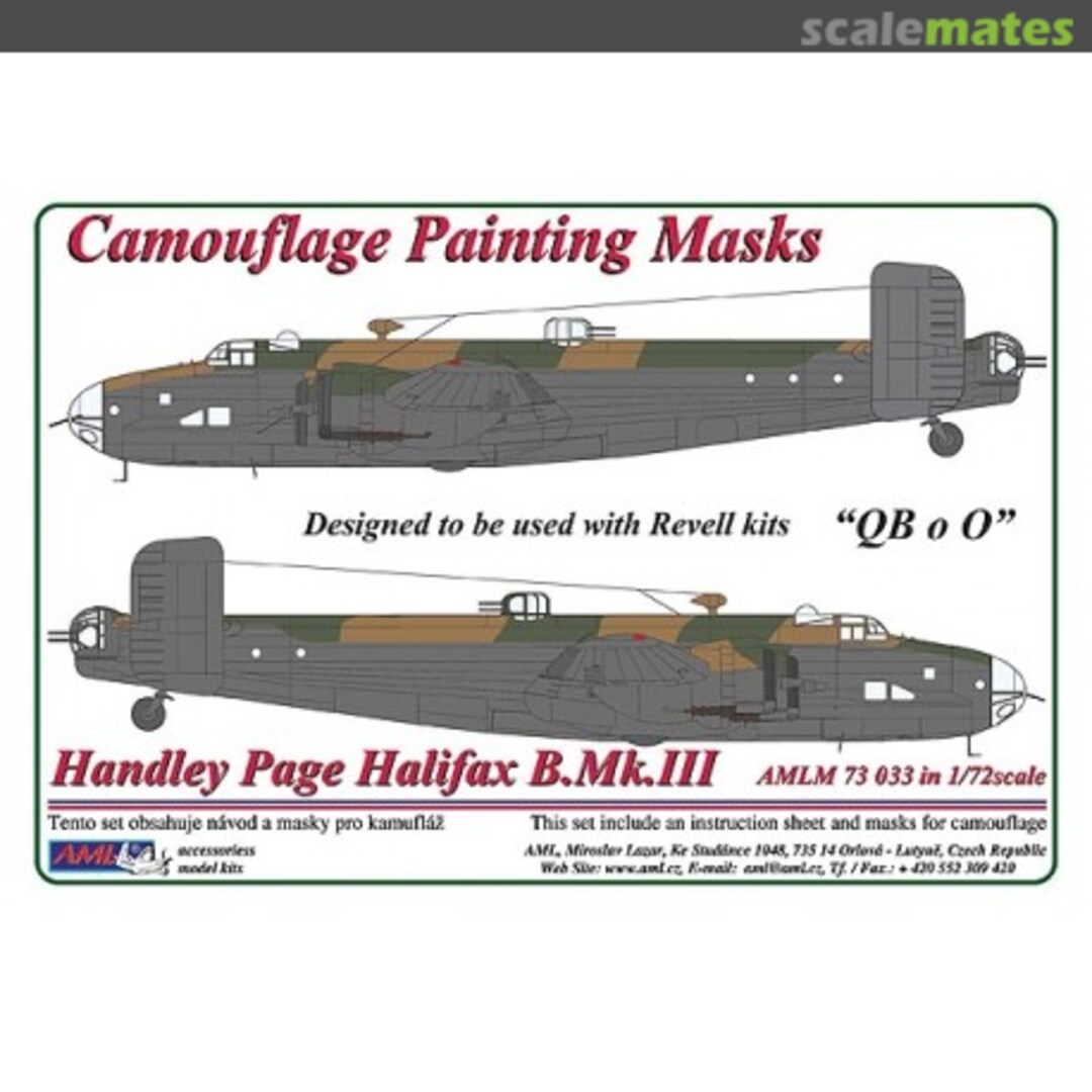 Boxart Handley Page Halifax B. Mk. III AMLM 73 033 AML Boxart Handley Page Halifax B. Mk. III AMLM 73 033 AML