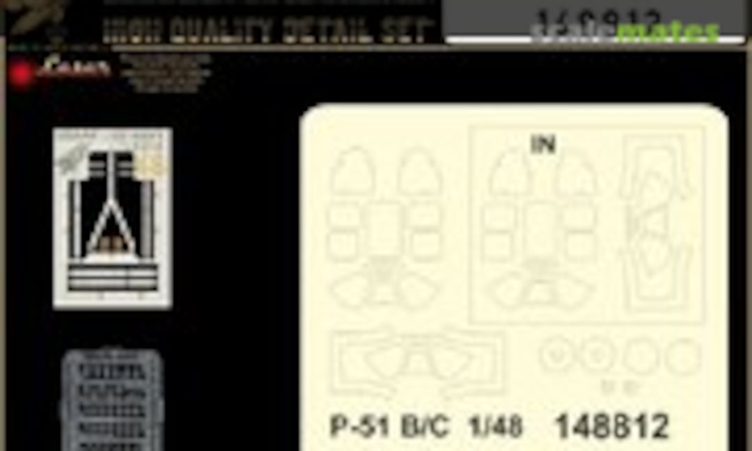 1:48 P-51B/C Mustang - BASIC LINE: seatbelts + masks (HGW Models 148812) 148812