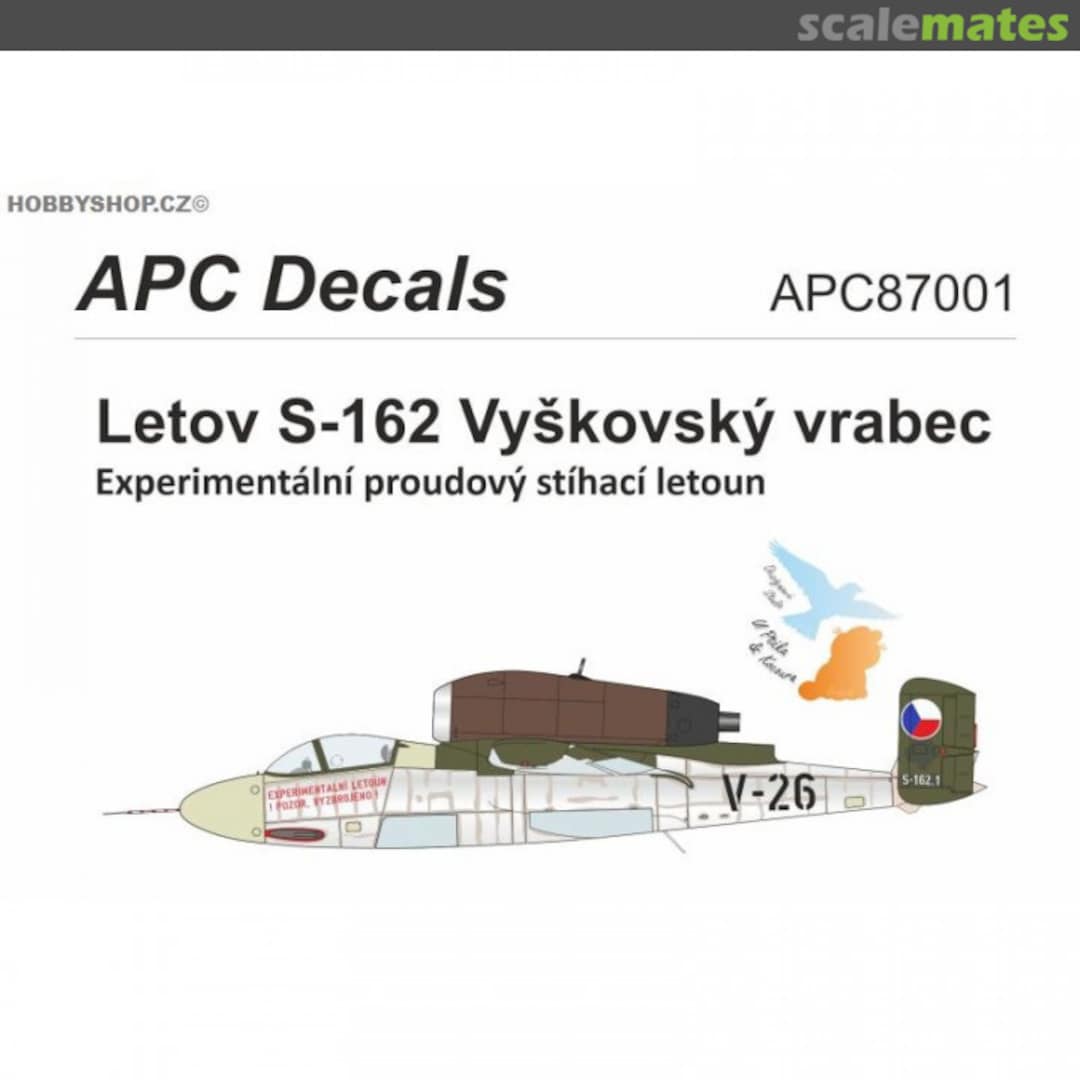 Boxart Letov S-162 Vyškovský vrabec APC87001 APC Decals Boxart Letov S-162 Vyškovský vrabec APC87001 APC Decals