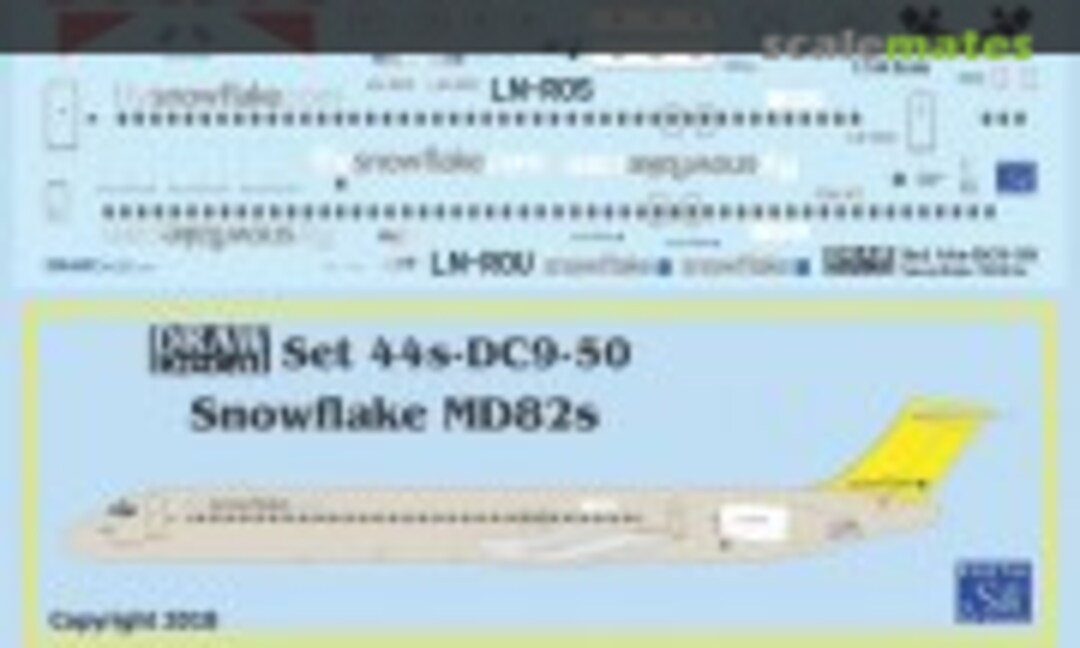 1:144 Snowflake MD82s (Draw Decal 44-DC9-50) 44-DC9-50