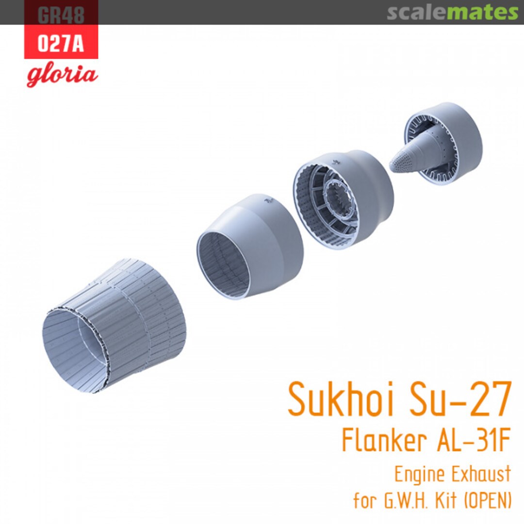 Boxart Su-27 Flanker AL-31F Engine Exhaust (open) GR48027A Gloria Model Boxart Su-27 Flanker AL-31F Engine Exhaust (open) GR48027A Gloria Model