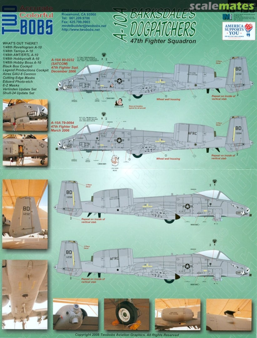 Boxart A-10A Barksdale's Dogpatchers 48-156 TwoBobs Aviation Graphics Boxart A-10A Barksdale's Dogpatchers 48-156 TwoBobs Aviation Graphics
