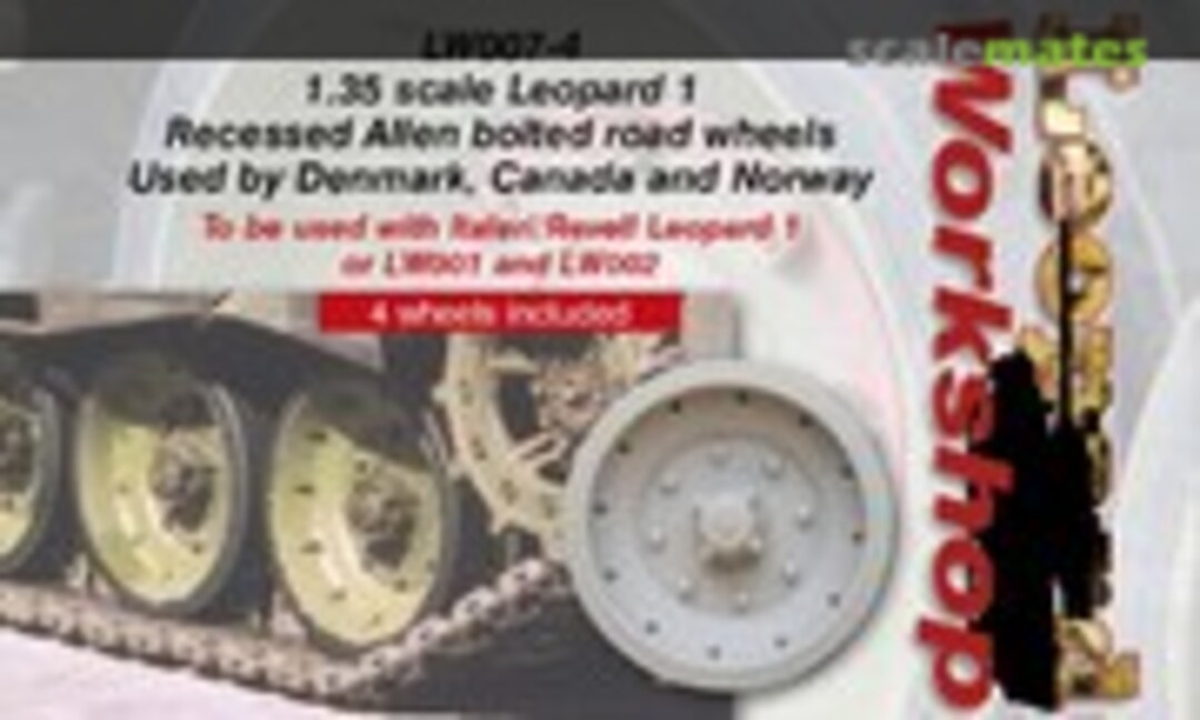 1:35 Leopard 1 Recessed Allen Bolted Road Wheels (Leopard Workshop LW007-4) LW007-4