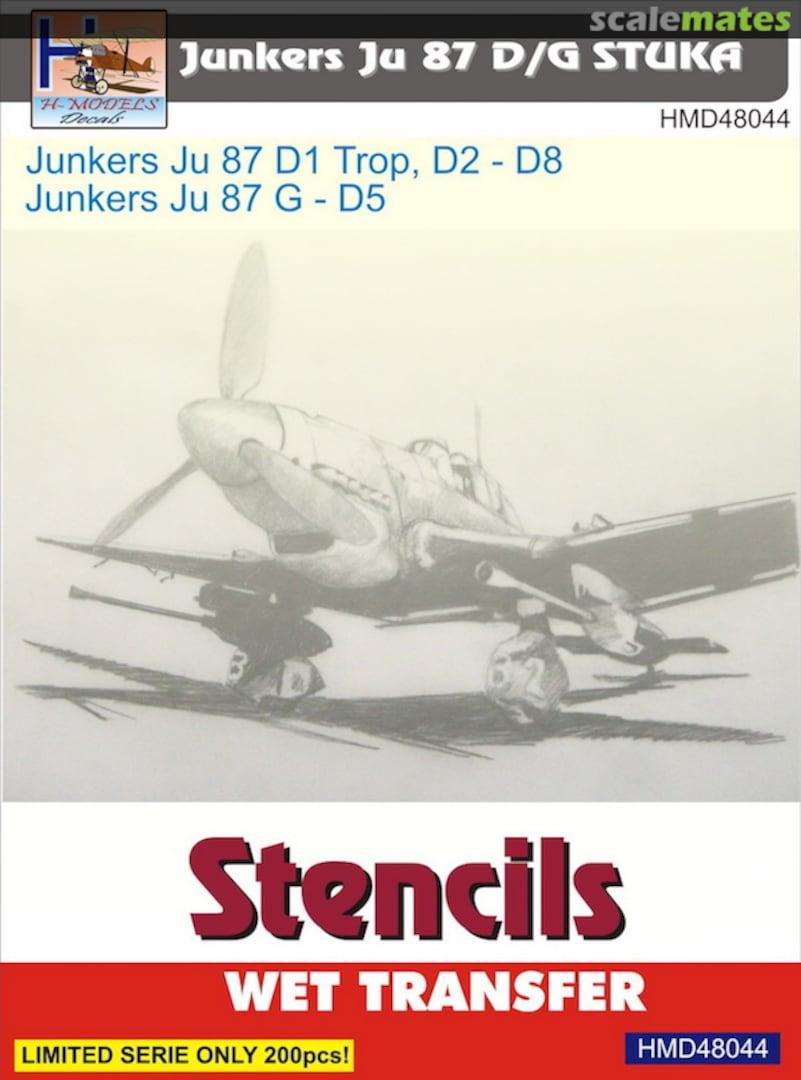 Boxart Junkers Ju 87D/G Stencils HMD48044 H-Models Decals Boxart Junkers Ju 87D/G Stencils HMD48044 H-Models Decals
