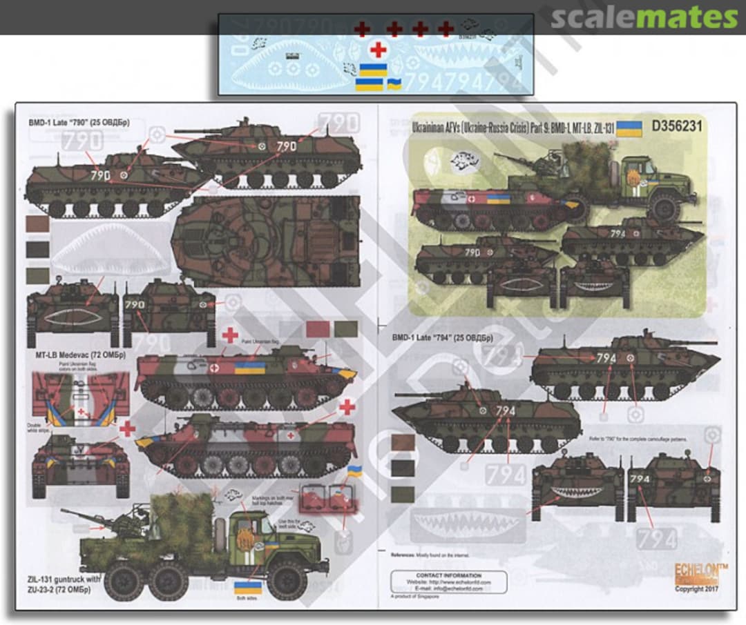 Boxart Ukrainian AFVs (Ukraine-Russia Crisis) Pt 9: BMD-1, MT-LB & ZIL-131 D356231 Echelon Fine Details Boxart Ukrainian AFVs (Ukraine-Russia Crisis) Pt 9: BMD-1, MT-LB & ZIL-131 D356231 Echelon Fine Details