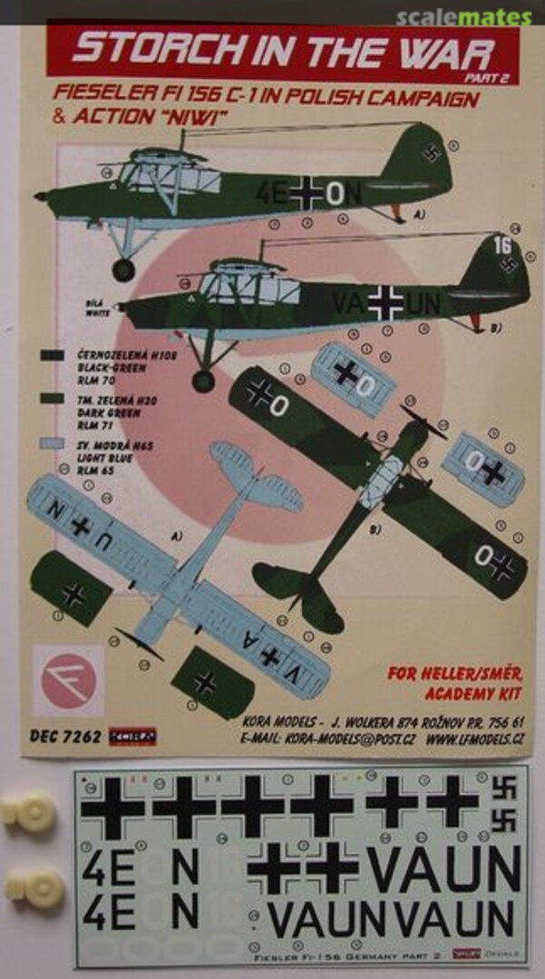 Boxart Fieseler Fi 156 C-1 in Polish Campaign & Action "Niwi" DEC7262 Kora Models Boxart Fieseler Fi 156 C-1 in Polish Campaign & Action "Niwi" DEC7262 Kora Models