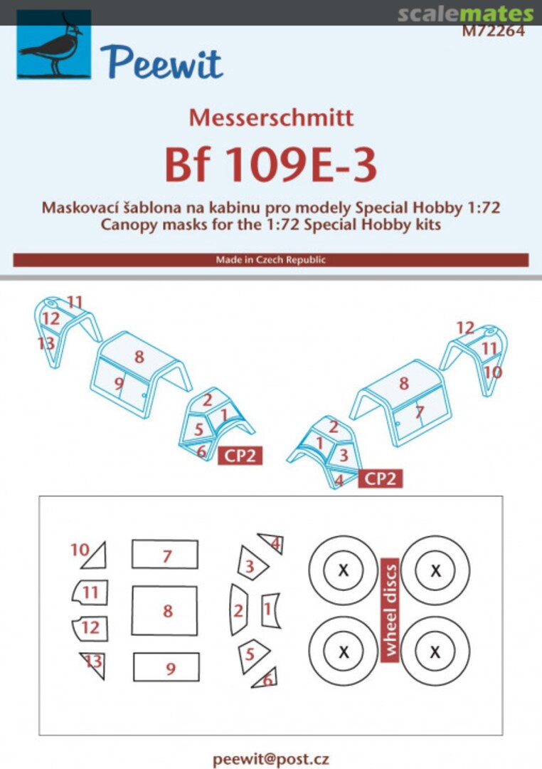 Boxart Messerschmitt Bf 109E-3 M72264 Peewit Boxart Messerschmitt Bf 109E-3 M72264 Peewit