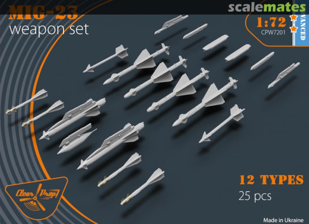Boxart MiG-23 Weapon Set CPW7201 Clear Prop! Boxart MiG-23 Weapon Set CPW7201 Clear Prop!