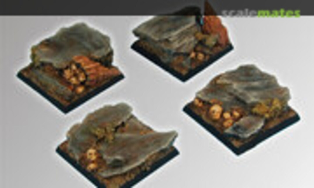 No Rocky 40mm square bases (2 pcs) (Scibor Monsterous Miniatures BSRO0003) BSRO0003