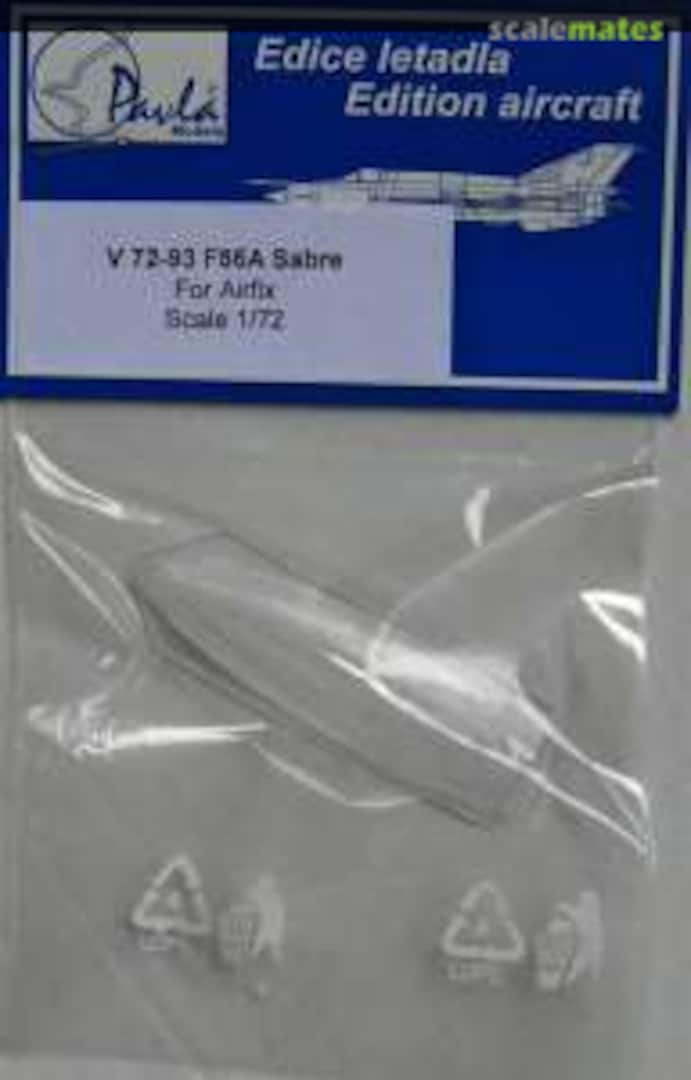 Boxart F-86A Sabre Vacuform Canopy V72-93 Pavla Models Boxart F-86A Sabre Vacuform Canopy V72-93 Pavla Models
