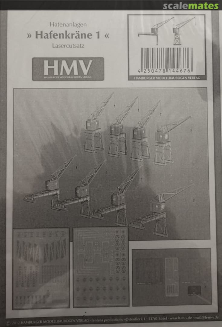 Boxart Hafenkräne 1 4467 HMV Hamburger Modellbaubogen Verlag Boxart Hafenkräne 1 4467 HMV Hamburger Modellbaubogen Verlag