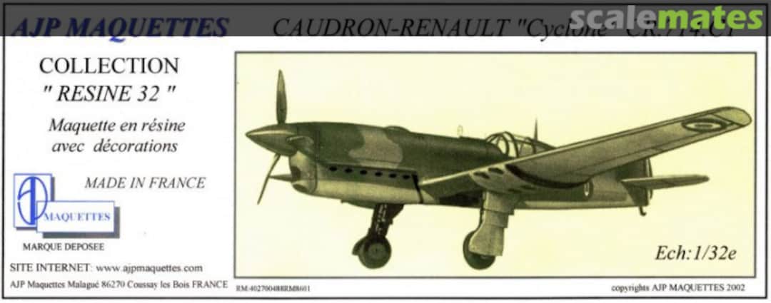 Boxart Caudron CR 714 C1 "Cyclone" AJP Maquettes Boxart Caudron CR 714 C1 "Cyclone" AJP Maquettes