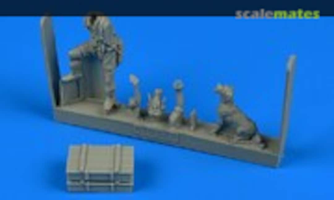 1:48 Middle East Allied Pilot WWII with dog (Aerobonus 480 179)