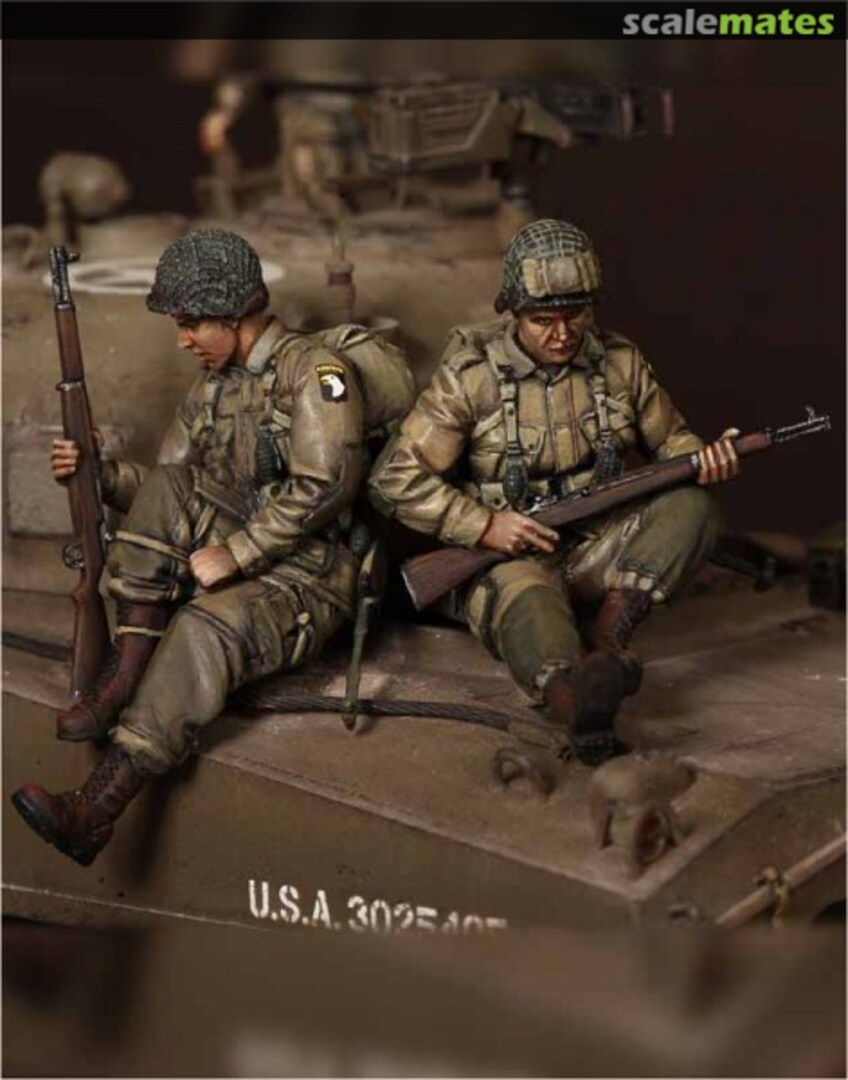 Boxart U.S. Army Airbornes on Sherman. (2Fig.) 3601 SOGA Miniatures Boxart U.S. Army Airbornes on Sherman. (2Fig.) 3601 SOGA Miniatures