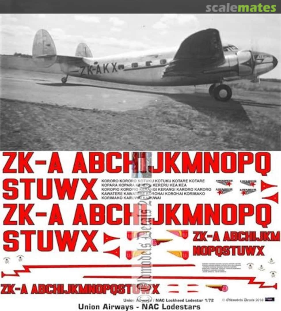 Boxart NAC-Union Lodestar OMD0207 Oldmodels Decals Boxart NAC-Union Lodestar OMD0207 Oldmodels Decals