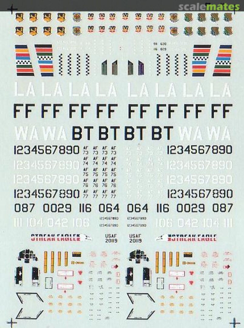 Boxart F-15A Eagles Tail codes unit badges, StreakEagle 44-185 Microscale