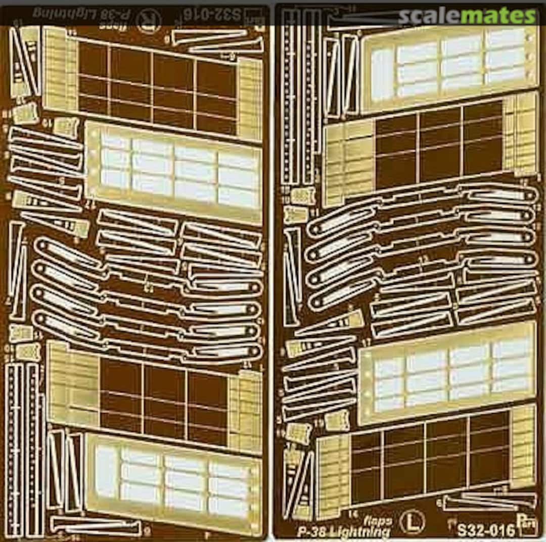 Boxart P-38L Lightning flaps S32-016 Part Boxart P-38L Lightning flaps S32-016 Part