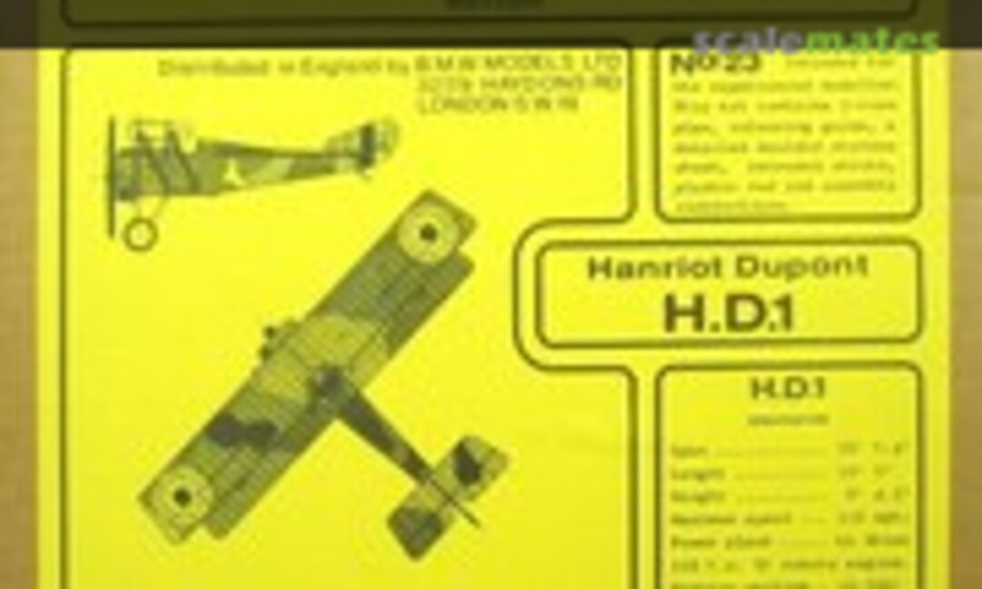 1:72 Hanriot Dupont H.D.1 (Formaplane 23)