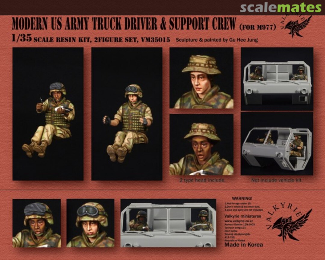 Boxart Modern US Army Truck Driver and Support Crew VM35015 Valkyrie Miniature Boxart Modern US Army Truck Driver and Support Crew VM35015 Valkyrie Miniature
