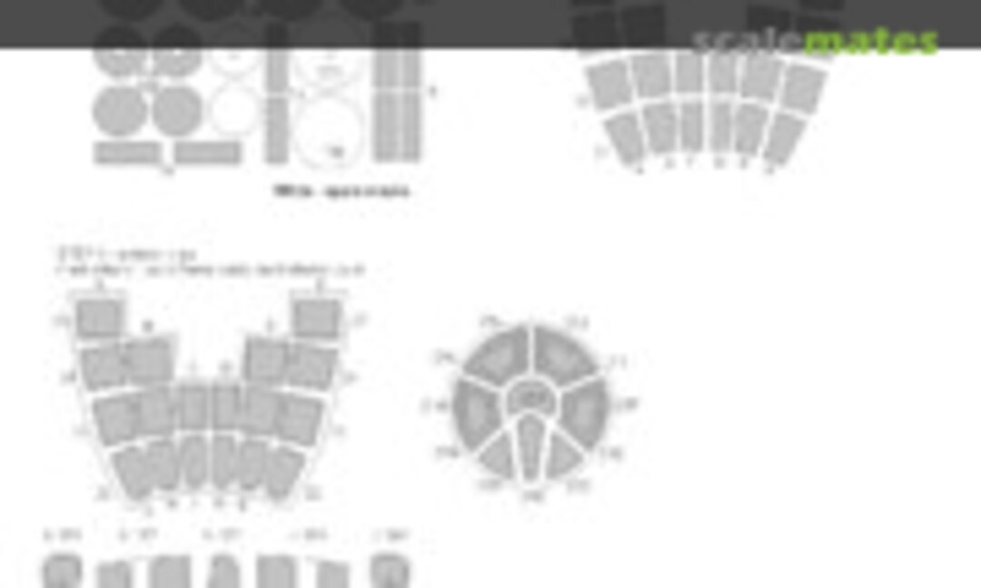 1:48 B-29 Superfortress EXPERT kabuki masks (New Ware NWAM0288) NWAM0288