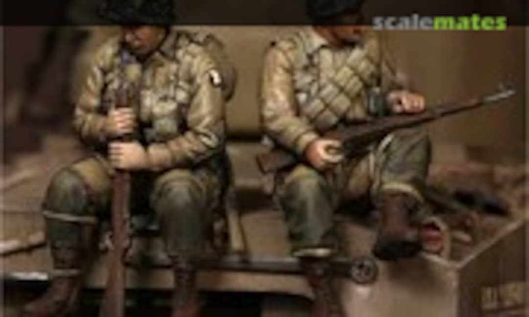 1:35 U.S. Army Airbornes on Sherman. (2Fig.) (SOGA Miniatures 3602) 3602