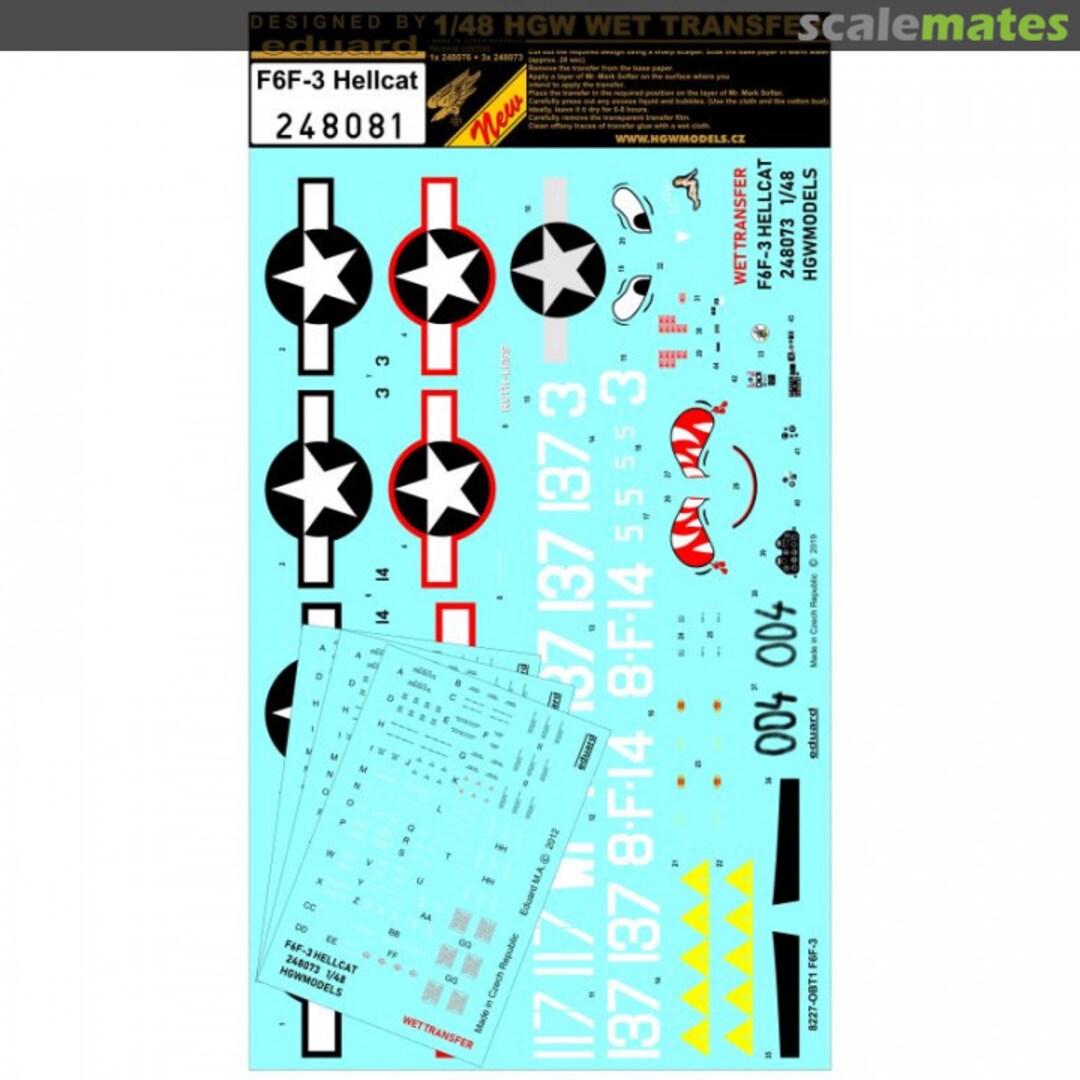 Boxart Grumman F6F-3 Hellcat - Markings and Stencils 248081 HGW Models Boxart Grumman F6F-3 Hellcat - Markings and Stencils 248081 HGW Models