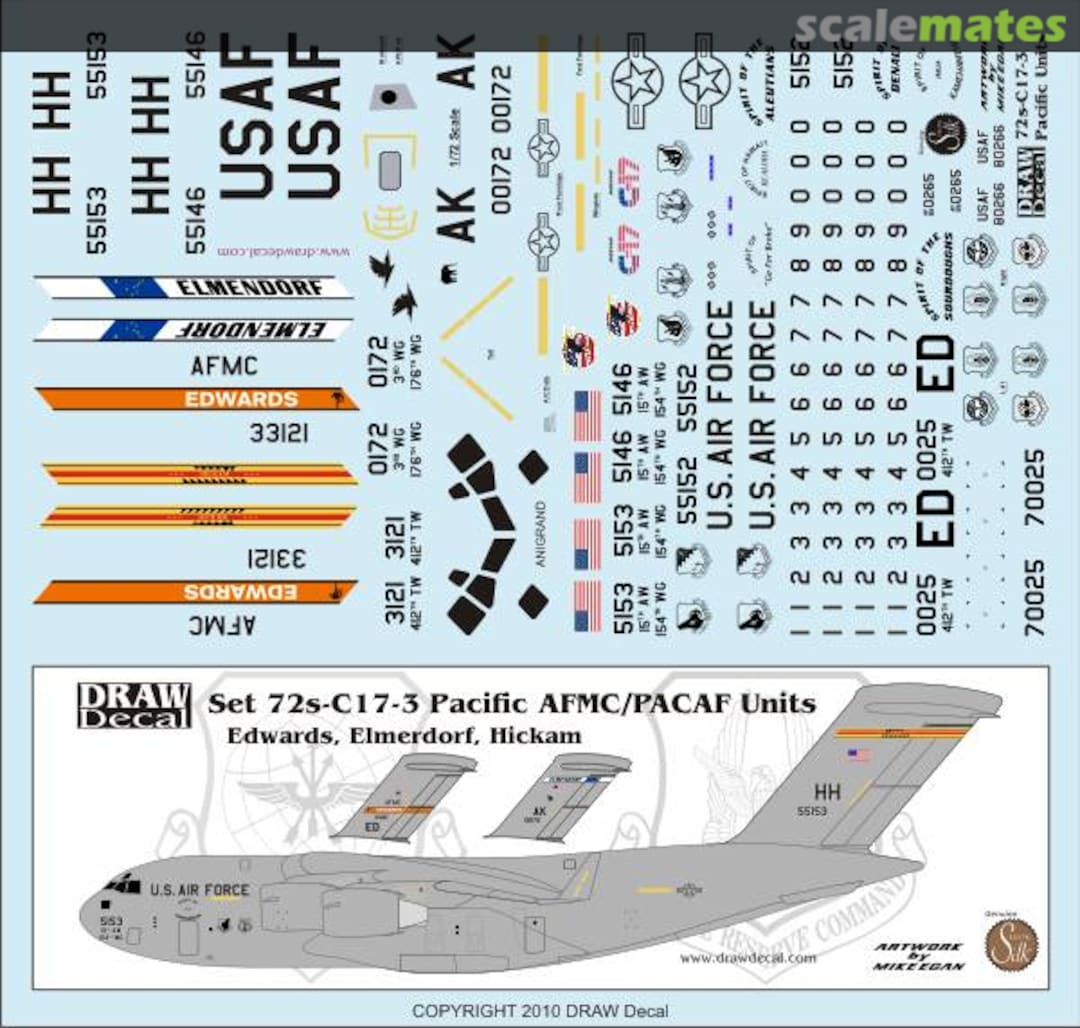 Boxart Pacific AFMC/PACAF Units 72s-C17-3 Draw Decal Boxart Pacific AFMC/PACAF Units 72s-C17-3 Draw Decal