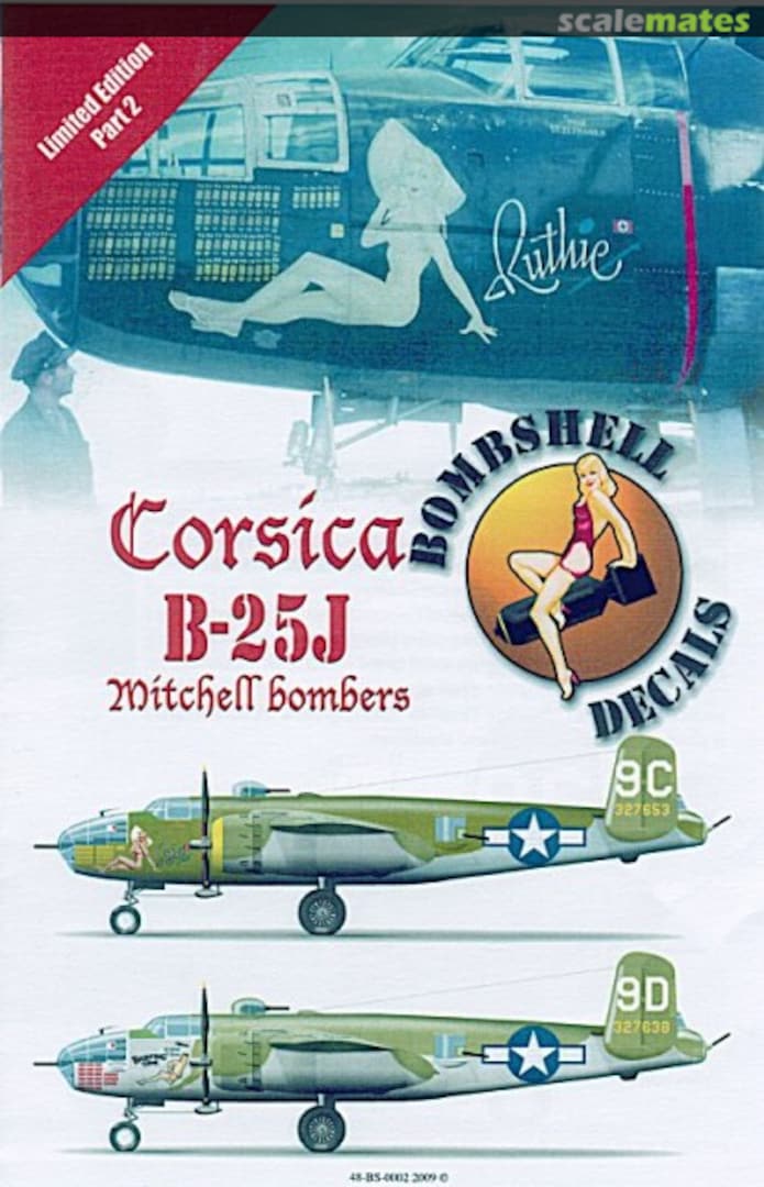 Boxart Corsica B-25J Mitchell Bombers pt.2 48-BS-002 Bombshell Decals Boxart Corsica B-25J Mitchell Bombers pt.2 48-BS-002 Bombshell Decals