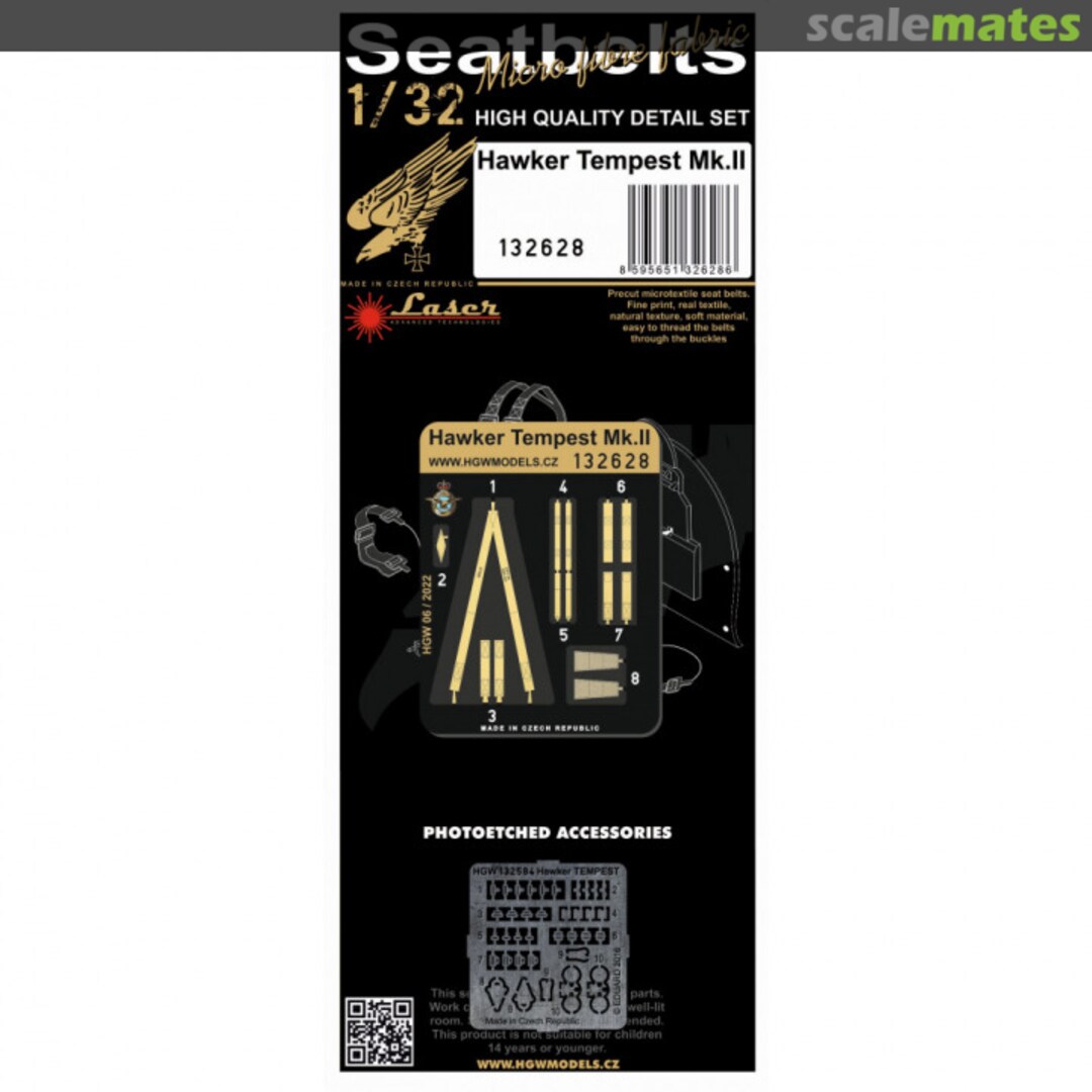 Boxart Hawker Tempest Mk.II - Seatbelts 132628 HGW Models Boxart Hawker Tempest Mk.II - Seatbelts 132628 HGW Models