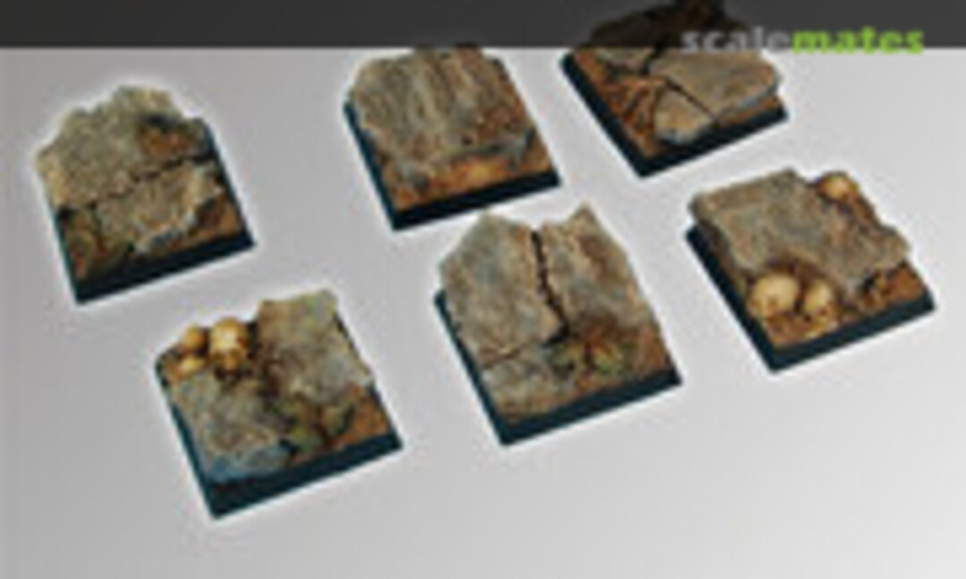 No Rocky 25 mm square bases (5 pcs) (Scibor Monsterous Miniatures BSRO0005) BSRO0005