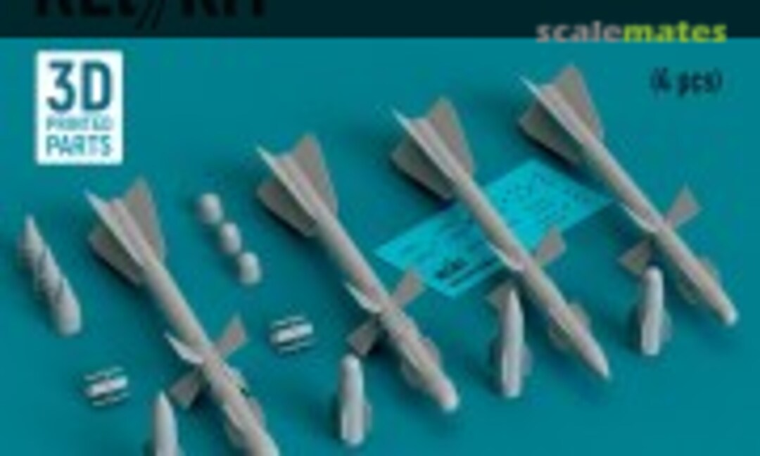 1:72 R-27 (R/T) missiles (4 pcs) (3D Printed) (ResKit RS72-0398)